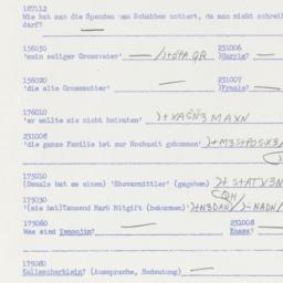 Western questionnaire, answ...