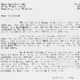 Letter from Arnold M. Rose ...