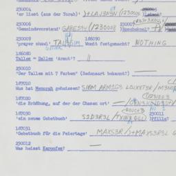 Western questionnaire, answ...