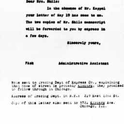 Letter from Florence Anders...