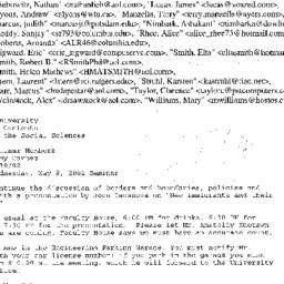 Announcements, 2002-05-08. ...