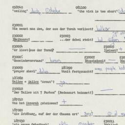 Western questionnaire, answ...