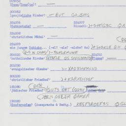 Western questionnaire, answ...