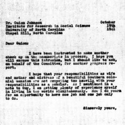 Letter from Samuel A. Stouf...