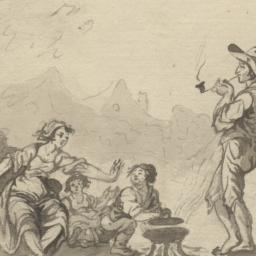 Peasant Family Beside a Bra...