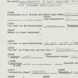 Western questionnaire, answ...
