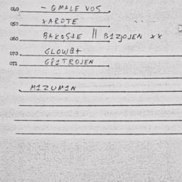 Eastern questionnaire, answ...