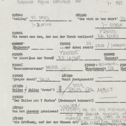 Western questionnaire, answ...