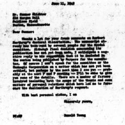 Letter from Donald Young to...