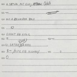 Eastern questionnaire, answ...