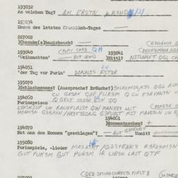 Western questionnaire, answ...