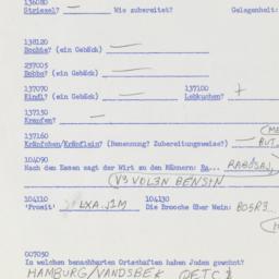 Western questionnaire, answ...