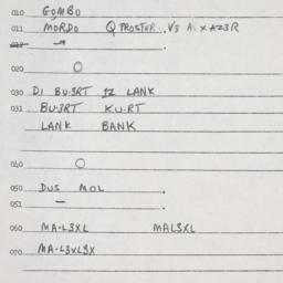 Eastern questionnaire, answ...