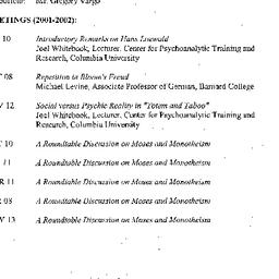 Schedules, Psychoanalytic S...