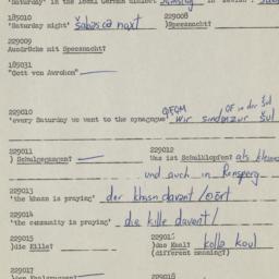 Western questionnaire, answ...