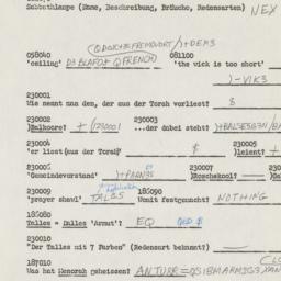 Western questionnaire, answ...