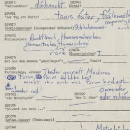 Western questionnaire, answ...