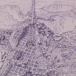 Aerial perspective drawing.