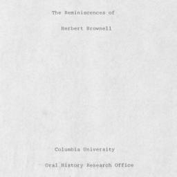Reminiscences of Herbert Br...