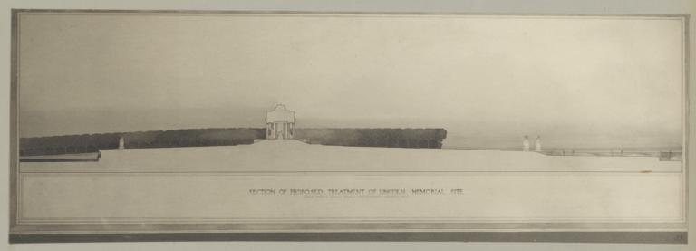 Section of proposed treatment of Lincoln Memorial site