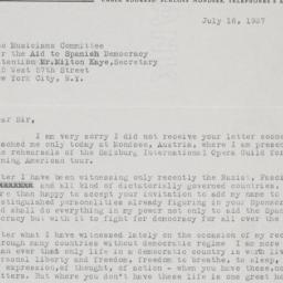 Letter from Sol Hurok to th...