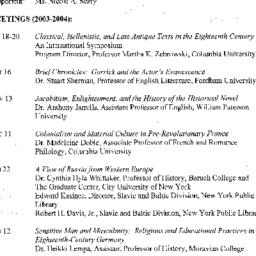 Schedules, Eighteenth-Centu...