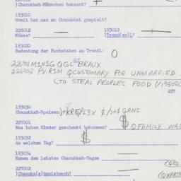 Western questionnaire, answ...