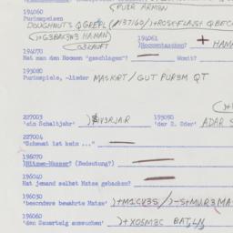 Western questionnaire, answ...