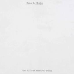 Reminiscences of Henry L. M...