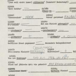 Western questionnaire, answ...