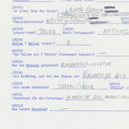 Western questionnaire, answ...