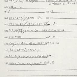 Eastern questionnaire, answ...