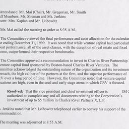 Investment Committee Meetin...