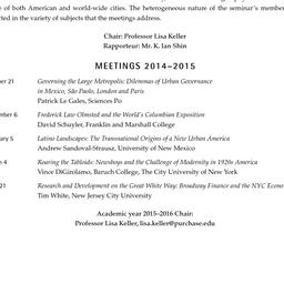 Schedules, City, seminar 45...