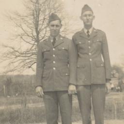 [Two Soldiers Posed Outdoors]