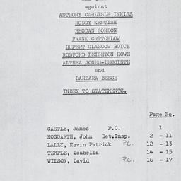 Mangrove Nine Trial, index ...