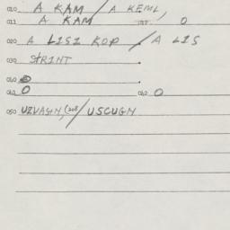 Eastern questionnaire, answ...