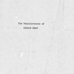Reminiscences of Gordon Eva...