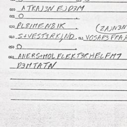 Eastern questionnaire, answ...