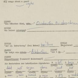 Western questionnaire, answ...