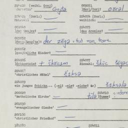 Western questionnaire, answ...