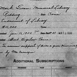 Carnegie General Donations,...