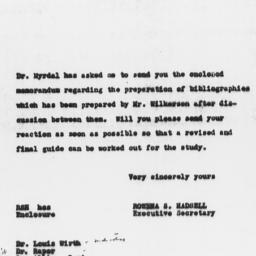 Note from Rowena S. Hadsell...