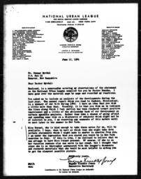 Letter from Eugene Kinckle Jones to Gunnar Myrdal, June 17, 1941
