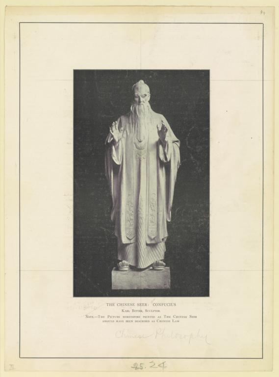 The Chinese seer: Confucius. Karl Bitter, sculptor. Note--The picture heretofore printed as the Chinese seer should have been described as Chinese law