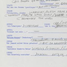 Western questionnaire, answ...