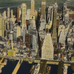Air View of Manhattan&#39;s...