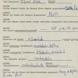 Western questionnaire, answ...