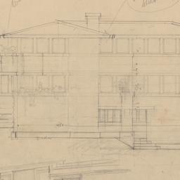 Exterior elevation, interio...