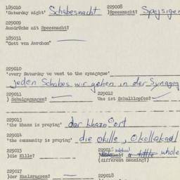 Western questionnaire, answ...